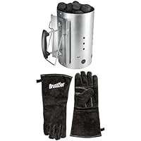 Bruzzzler Grillzubehör (Anzündkamin + Grillhandschuhe)