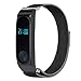 Produktbild Hunpta@ für Xiaomi Mi Band 2, Edelstahl Sport Armband Armband Ersatz (Schwarz)
