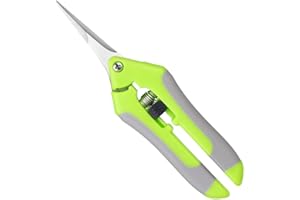 Oneyijun Sécateurs et ciseaux, Secateur de Jardin, Sécateur de Jardinage à Main Ciseaux Bonsai pour Plantes, Fleurs, Branches, Roses, Bonsaïs, Légumes, Fruits (Vert, 1 pièce)