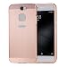 Produktbild HICASER Luxus Chrom Bumper Hülle für Gigaset ME Pure 5.0-Zoll Case Ultra Slim Brushed Metall Aluminium + Kunststoff Handytasche Schutzhülle protective Cover Rose Gold