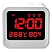 Produktbild TOOGOO LED-Wecker, USB-betriebene Nachttischuhr mit automatischer Helligkeitsanpassung, Temperatur-/Feuchtigkeits-Wecker, Funktion Fahrenheit/Celsius (weiss)