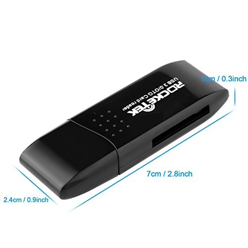 Micro-USB-OTG-USB 3.0 Adapter, Rocketek SD / Micro SD-Kartenleser mit Standard-USB und Micro-USB-Stecker für Smartphones / Tablets mit OTG-Funktion - 4