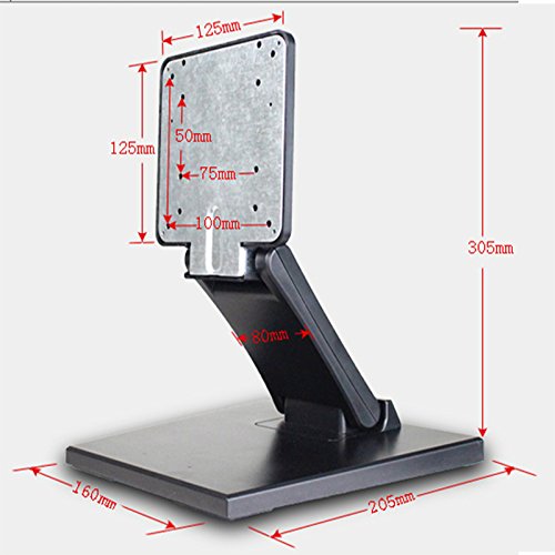 Halterung für Touchscreens, POS und PC Monitore / 10“- 17“ Zoll / verstellbar / Metallplattengerüst / hohes Eigengewicht / VESA 100 & 75 / Standfuß / Display Ständer - 4