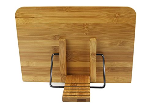 LH246-1 Leseständer Buchhalter aus Natur Bamboo, Große Ausführung - 3