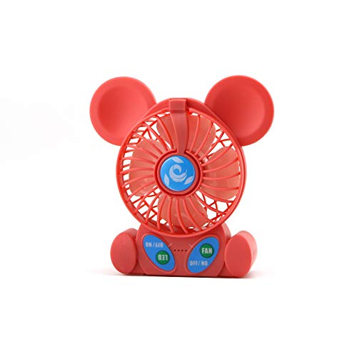 INFAN Mini Ventilador Escritorio portátil Personal Ventilador de Mesa de Escritorio con lámpara de Mesa Luz de Noche Ventilador de batería Recargable USB para niños Sala de Oficina de Estudiantes