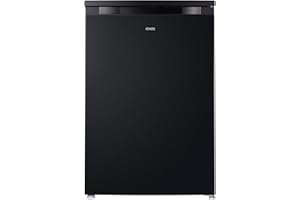 CHiQ CTT107BDU,Under Counter Fridge Freezer with 4 stars Ice-Box, 84.5cm Height，56cm Depth, 107L, Manual Defrost,Low-noise, 39dB,Black,Enegy Saving Rated D
