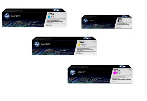 HP CE310A CE311A CE312A CE313A Toner (Schwarz, Cyan, Magenta, Gelb) in Einzelhandelsverpackung