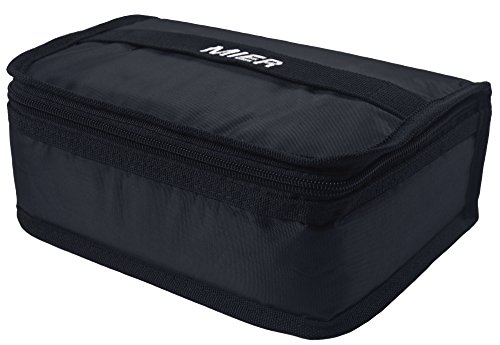 MIER Lunchbox Isoliertasche Kühltasche Provianttasche Reisekit ,(Schwarz 1 Stück) - 2