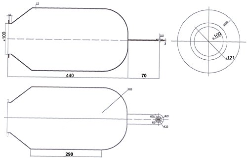 Membran 50 L Hauswasserwerk Druckkessel Membrankessel Gummiblase EPDM - 5