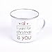 Produktbild Metalltasse Emaille Look "All I want for christmas is you" (Motiv: mit zwei Herzen) - Weihnachtsgeschenk Geschenkidee Weihnachten Tasse Geschenk zu Weihnachten für Frau / Mann sie / ihn