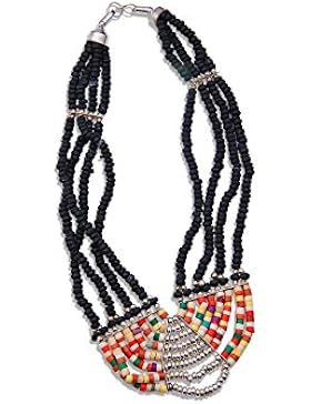 Enez XXL Damen Kette Halskette Blogger Necklace Choker Collier 38 cm VR650