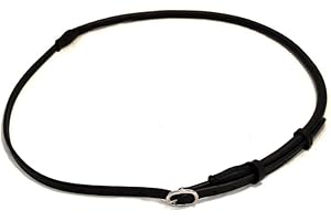 PS Pferdeartikel Leder Halsring Halsriemen Round für Pferde verstellbar Farbe Schwarz