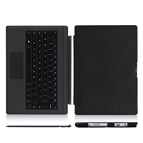 MoKo Microsoft Surface Pro 3 Hülle – Ultra Slim Lightweight Schutzhülle Smart Cover mit Standfunktion für Microsoft Surface Pro 3 12 Zoll Tablet,Schwarz - 8