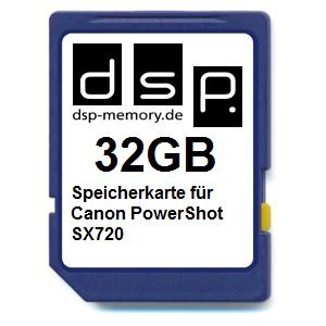 DSP Memory Z-4051557436770 32GB Speicherkarte für Canon PowerShot SX720