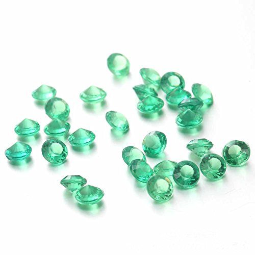 Behavetw 2000 pcs/lot clair pour table de mariage Cristaux de strass en acrylique DIY Style, vert foncé, free size
