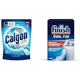 Calgon Power Kir, Pas, Kire&ccedil; ve Koku &Ouml;nleyici 4'&uuml; 1 Arada Ultra Konsantre Toz 250 g ve Finish Bulaşık Makinesi Tuzu (1 x 1500
