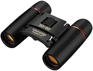 TECHBLAZE 30x60 Binoculars for Adults Compact, Mini Binoculars for Adults Kids Bird Watching Hiking Wildlife Portable Pocket Size Fogproof Waterproof Binoculars Telescope for Travelling  Range 1000m
