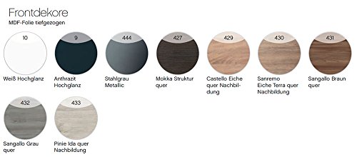 PELIPAL Solitaire 9005 SET K11-2T: Keramik Waschtisch Keramag Renova Nr.1 Plan, Weiß + Unterschrank