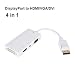Produktbild Ocamo HD Konverter Vergoldet DisplayPort zu HDMI/VGA/DVI Männlich zu Weiblich in Adapter Weiß