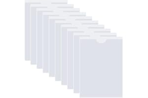 UMCHU 10 Pièces Pochettes Autocollantes Transparentes,Cartes de Visite Autocollantes ouverture supérieure,pour Permis de Stationnement Carte de Visite Permis de Conduire, VERTICAL A4