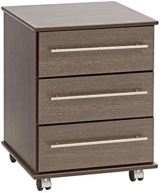 Ideal Furniture New York 3 Drawer Bedside Cabinet, Wood, Wenge