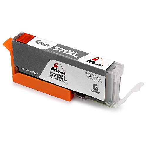 Mipelo Kompatibel PGI-570XL CLI-571XL Tintenpatronen, Verwendet in Canon Pixma MG7700 MG7750 MG7751 MG7752 MG7753 TS8050 TS8051 TS8052 TS8053 TS9050 TS9055 Drucker (1 Große Schwarze, 1 Kleine Schwarze, 1 Grau, 1 Cyan, 1 Magenta, 1 Gelb, 6 Stück) - 5