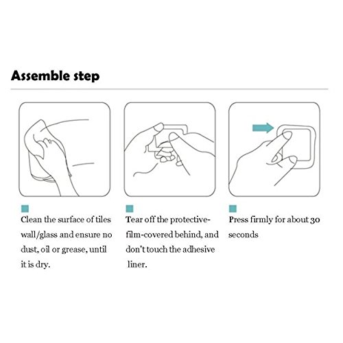 qobobo® 1St. Besenhalter selbsthaftend Werkzeughalter Befestigen ohne Bohren, rostfrei Edelstahl - 2