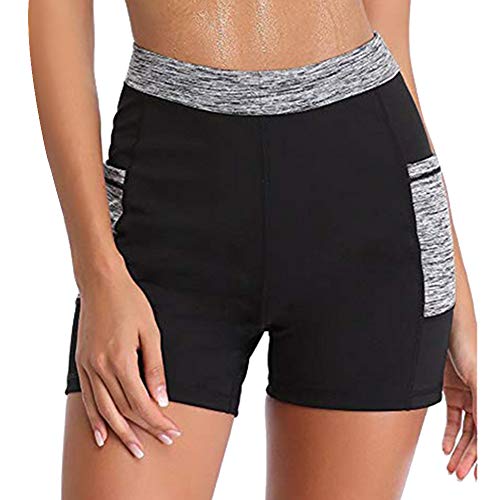 LITTHING Shorts de Sport Short de Sudation et Sauna Pantalon Amincissant Short de Gym Fitness Sport Yoga Favorise la Transpiration Sauna Pants pour Femme Taille M - XXL