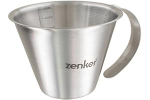 ZENKER Misurino con parte graduata all'interno 250 ml in acciaio. 10x5x7,5cm