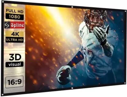 [Upgraded 2023] 110 Inch Foldable Projector Screen (Anti-Light) (Anti-Crease) Wrinkle-Free Ratio 16:9 Full HD 4k 3D Supported for Home Cinema, Theater, Indoor Outdoor Movie-(137 cm, (H) x 244 cm (W))