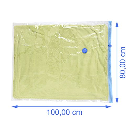 iLP 6 tlg. Set Aufbewahrungsbeutel Vakuum-Beutel in 80 x 100 cm für Kleidung, Garderobe und Textil - 9