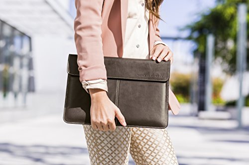 HP Premium  F3W21AA  Schutzh  lle aus Leder  f  r Ultrabooks  Notebooks  33 8 cm  13 3 Zoll  braun