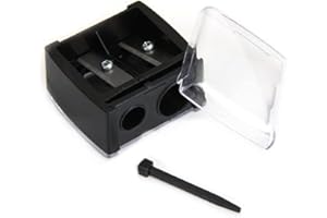 NASSMOSSE Temperamatite cosmetico di precisione per eyeliner per sopracciglia, 2 fori, nero