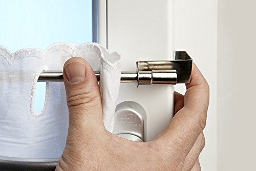VENTANARA® Klemmstange Easy2Fix (75-125 cm, Edelstahl) / Ausziehbar / Montage ohne Bohren / Vitragenstange für Fenster - 6