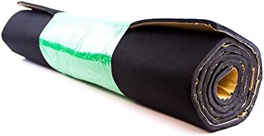 UKLINER 5mm 1m x 3m Self Adhesive Car Bonnet Insulation Black Fleece Vehicle Sound Proofing Deadening