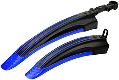 Lovely Tree Bicycle Front Rear Mudguard Fenders Set for Mountain Road Bike on Plastic (Black Blue)