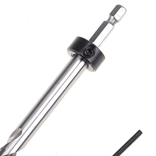 EgoEra® 1/4 „Sechskantschaft Ersatz Holz Bohrer/Holzbohrer/Elektrobohrer/Spiralbohrer/Stufenbohrer 3/8″(9.5mm) 7“ (17.8cm) Länge für Handbuch Tasche Loch System - 2