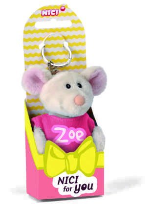 Preisvergleich Produktbild NICI - 39408 Maus "Zoe" Schlüsselanhänger 10cm
