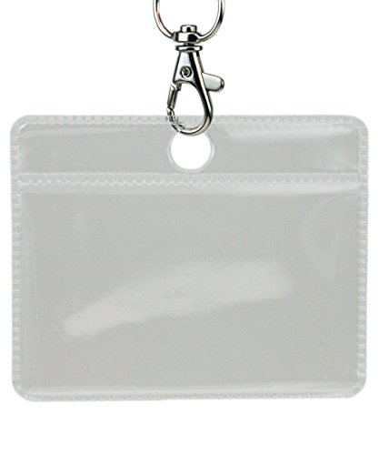 linie zwo, Confezione da 10 portabadge (tenero) Formato Orizzontale, Adatto a A7