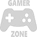 Produktbild EmmiJules Wandtattoo Gamer Zone - Made in Germany - in verschiedenen Größen - Junge Spielzimmer Playstation XBox Konsole PC Kinderzimmer Wandaufkleber Wandsticker (50cm x 50cm, weiß)