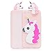 Produktbild LuckyW iPhone 7s Hülle Silikon, 3D Carton Handyhülle für Apple iPhone 7 7S (4.7 Zoll) Soft Silikon Tasche Transparent Clear Klar Durchsichtig Ultra Dünne Schutzhülle - Einhorn