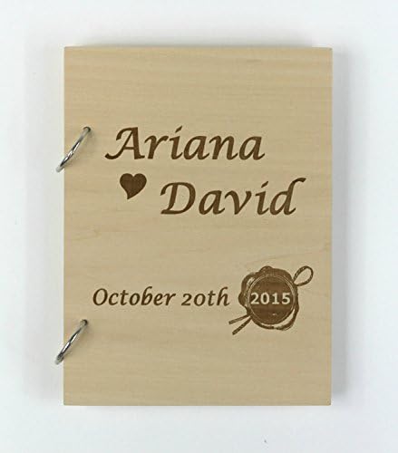 Personalized Bride and Groom Names Wedding Guest Book , Anniversary Bridal shower Birthday Gift, Photo Prop, Rustic Chic Theme Beatiful Wood Guest Book(1).