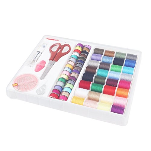 Ailiebhaus Nähset Nähmaschinengarn für Zuhause,Reise und Notfall Handarbeiten-Boxset 100 in 1 (100-er) - 2