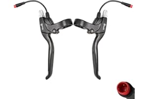 VOLOHAS 1 Paire de Levier de Frein pour KUGOO M4/M4 PRO Trottinette électrique Poignée de Frein en Alliage D'aluminium avec Connecteur étanche à 2 Broches Accessoires Pièce de Rechange