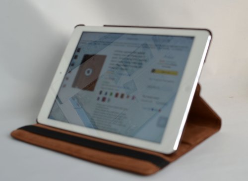 inShang Hülle für Apple iPad air ipad 5 ipad air1 ipad air (2013-2014 released), Edles PU Leder Tasche Hülle Skins Etui Schutzhülle Ständer Smart Case Cover für Tablet iPad air 1, Super Automatische Einschlaf-/Aufwach funktion, 360 Grad rotierende Schutzhülle mit Standfunktion + inShang Logo hochwertigen Stylus Eingabestift Stift - 3