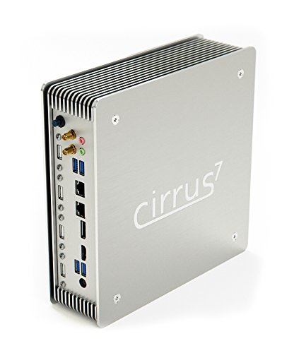 cirrus7 nimbus v2 – lautloser, lüfterloser mini-PC – passiv gekühlt – Intel Celeron G3930T (35W TDP), 2.7GHz – 8GB DDR4 RAM – 120GB SSD – Ubuntu Desktop 16.04 LTS - 7
