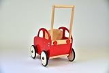 SchwabenKids Auto rot oder blau Bremse Lauflernwagen Puppenwagen Lauflernhilfe Holz Gehfrei Clip Räder Holzpuppenwagen - 5