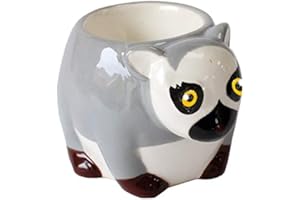 Crockery Critters Coquetier Lémurien de Deluxebase. Coquetiers mignons en céramique en forme d'animaux pour enfants et adultes