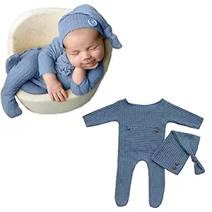 Babymoon Strechable Bodysuit & Cap for Baby Boys Photography Photoshoot Props Costume