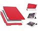 Produktbild Luch iPad Mini 1/2 / 3 Hülle, Ultradünn Smart Cover Kunstleder Schutzhülle Tasche + Transparent Matt Back Hardcase mit Multiständer Schlaf/Wach Funktion für iPad Mini 3 2 1, Rot